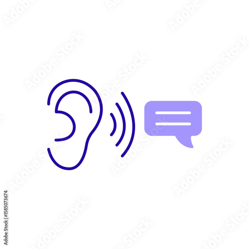 Icon a listening, isolated against a clean background.
