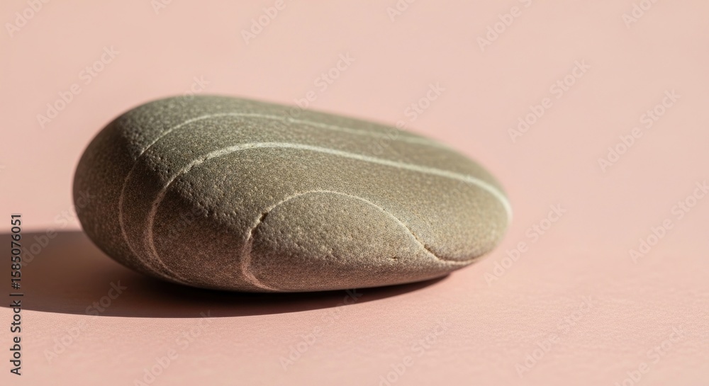 A smooth, striped beach stone rests on a textured surface, showcasing its natural beauty and unique pattern in a close-up shot perfect for zen or meditation themes. A smooth, striped beach stone rests on a textured surface, showcasing its natural beauty and unique pattern in a close-up shot perfect for zen or meditation themes.