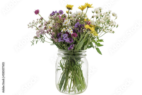 Wallpaper Mural Charming Wildflower Bouquet in Glass Jar Display Torontodigital.ca