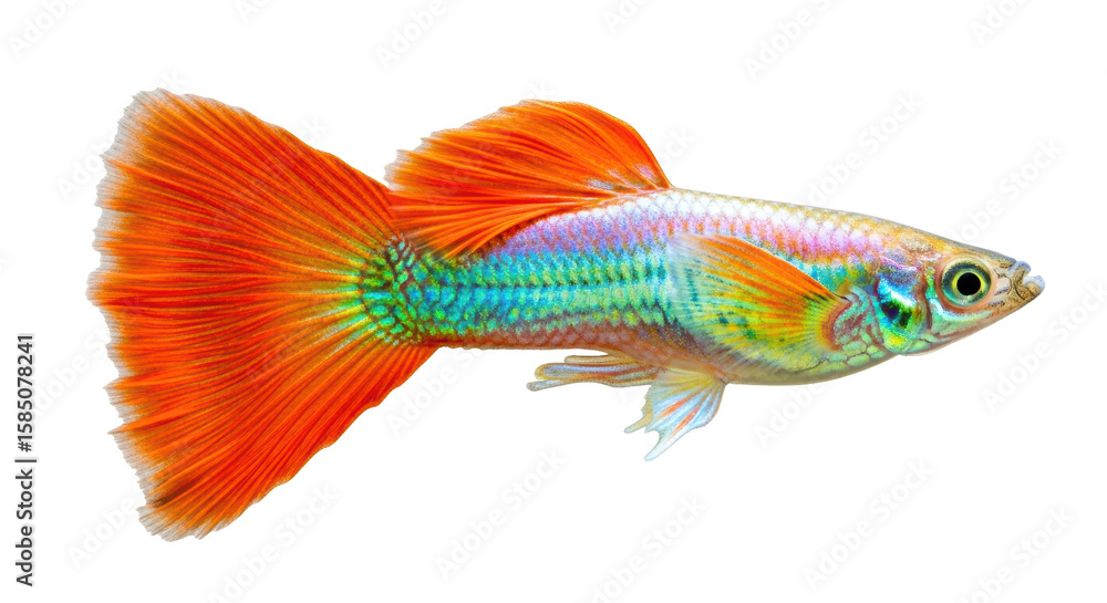 Fototapeta premium Isolated Guppy Fish