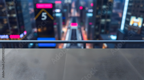 Wallpaper Mural Blurred cityscape view from rooftop terrace Torontodigital.ca