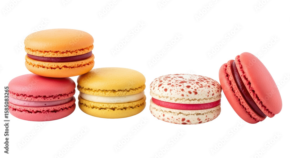 Isolated Assorted Macarons Isolated Assorted Macarons