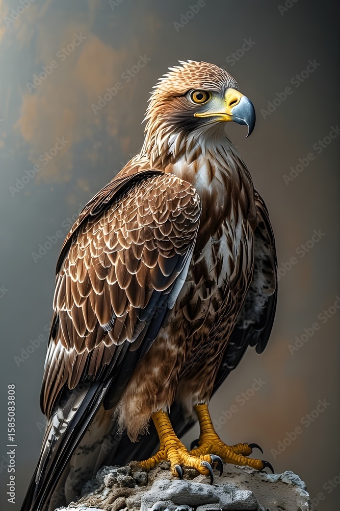 Obraz premium ia generated. golden eagle. Majestic Golden Eagle in Its Natural Habitat