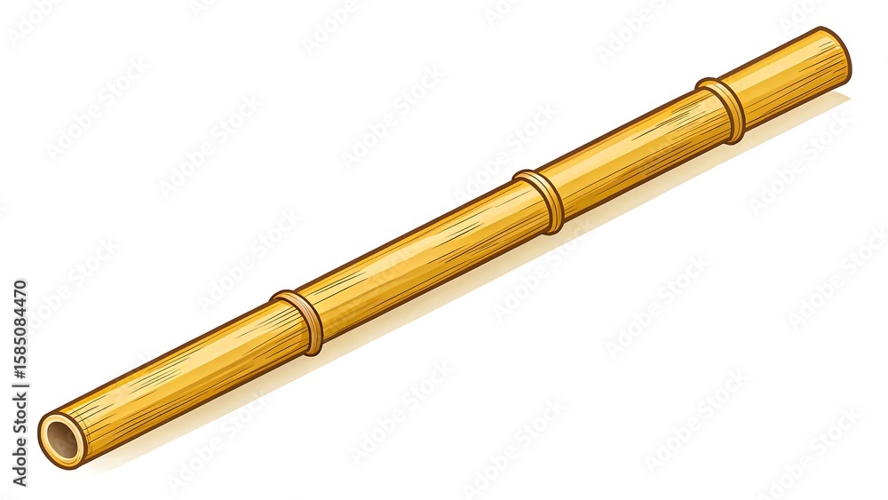 Single bamboo stick on white background
Single bamboo stick on white background