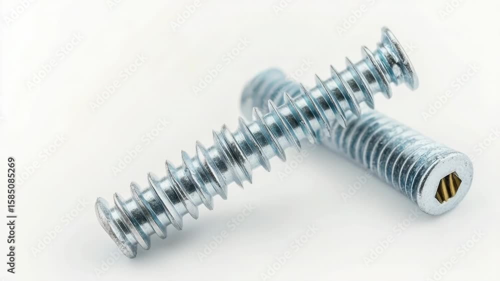 A pair of screws stacked together A pair of screws stacked together