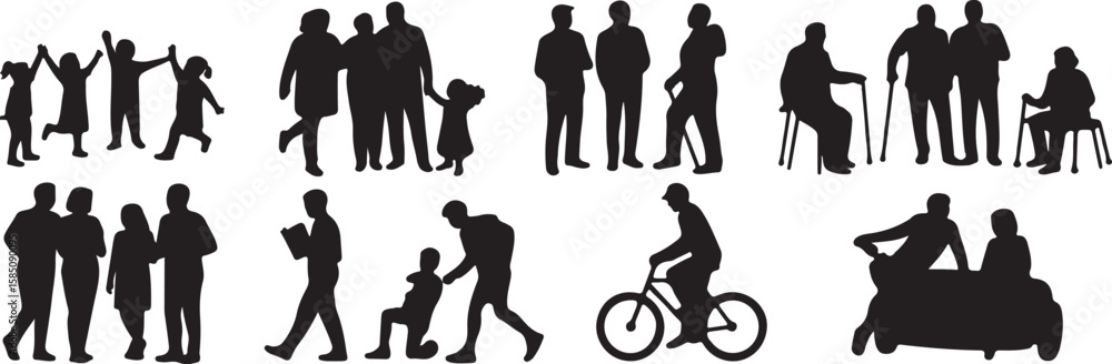 Diverse human figures in various activities and poses people silhouettes vector, isolated on white background, cutout, png, clipping path, transparent, image, download, 2025,2026 download Diverse human figures in various activities and poses people silhouettes vector, isolated on white background, cutout, png, clipping path, transparent, image, download, 2025,2026 download
