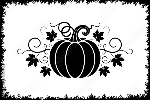 Autumnal abundance bountiful pumpkin silhouettes for harvest themed art | Premium Vector