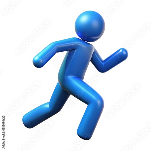 3D Running Person Icon