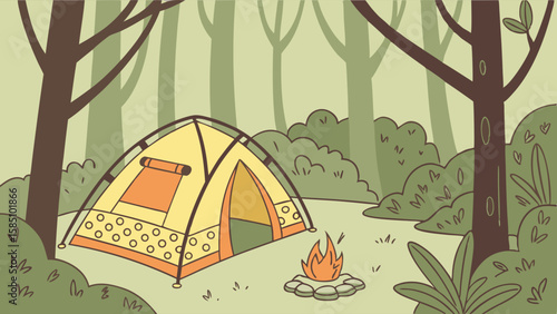 camping in the mountains