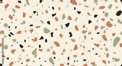 A colorful, modern terrazzo pattern background with a variety of stone chips.