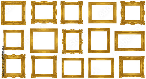 Elegant antique gold frames collection for art and decor enthusiasts