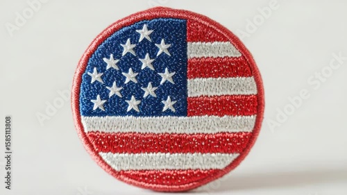 Wallpaper Mural A small red, white and blue American flag patch Torontodigital.ca