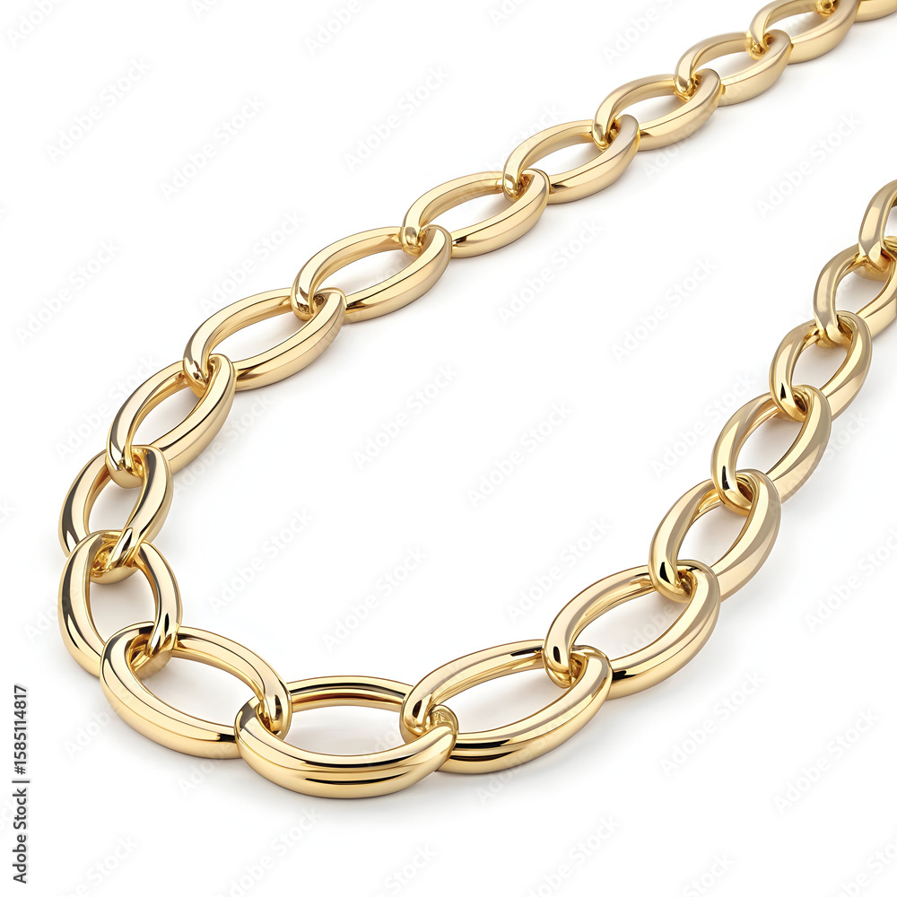 Fototapeta premium a sleek golden chain with a polished finish
