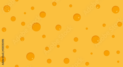 Cheese pattern background with yellow circular holes