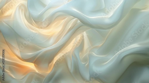 Flowing Fabric Animation: Elegant Light and Shadow Abstract Background