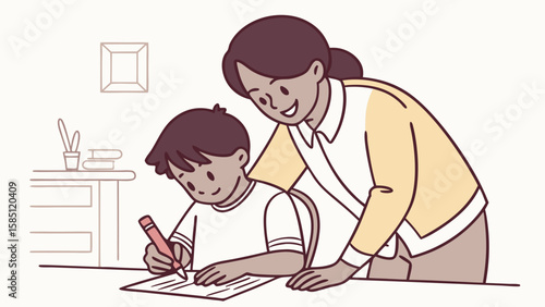 father and mom write a paper