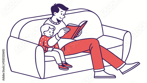 man sitting on a chair for reading stories 