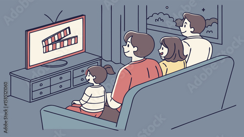 business people watching television