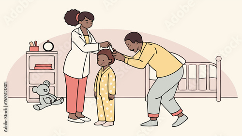 Regular check up for children with a doktor