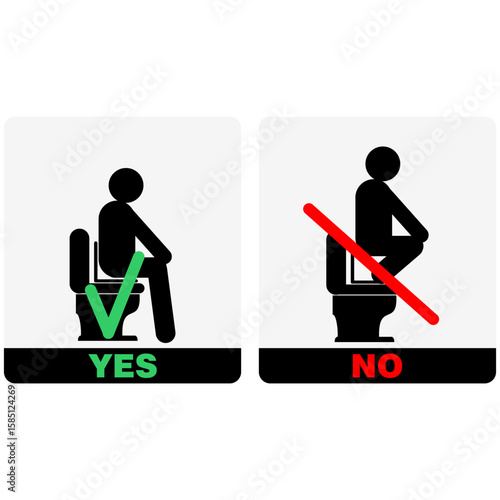 no, and permit toilet signs
