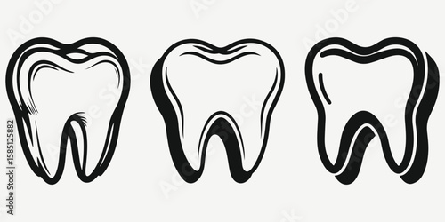 tooth sketch illustration vector