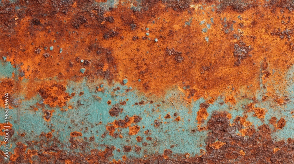 Rusty Steel Sheet Texture Featuring Weathered Patina With Striking Blue and Orange Hues Displayed Against a Neutral Backdrop Rusty Steel Sheet Texture Featuring Weathered Patina With Striking Blue and Orange Hues Displayed Against a Neutral Backdrop