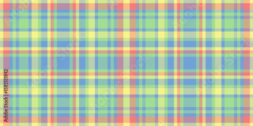 Vibrant pastel plaid pattern, perfect for textile design, backgrounds, or website templates.  This cheerful, seamless texture evokes feelings of spring and joy.