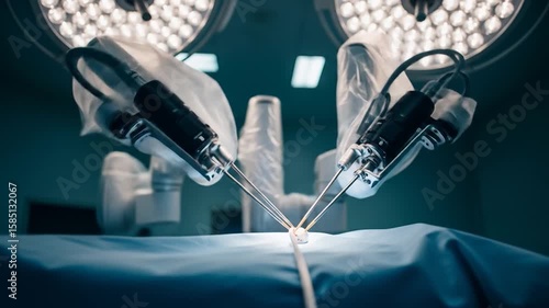 Robotic Surgical Procedure in a Modern Operating Room