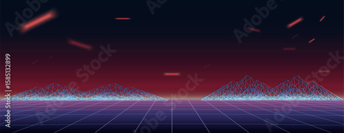 Photography Retrowave grid