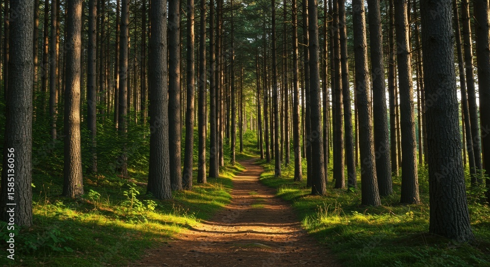 Naklejka premium road in the forest