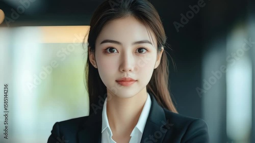 Wallpaper Mural A young female professional wearing business attire and smiling at the camera. Torontodigital.ca