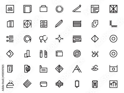 Bite Zip Line Art Icons Pack