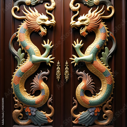 Wallpaper Mural detail of a wooden door Torontodigital.ca