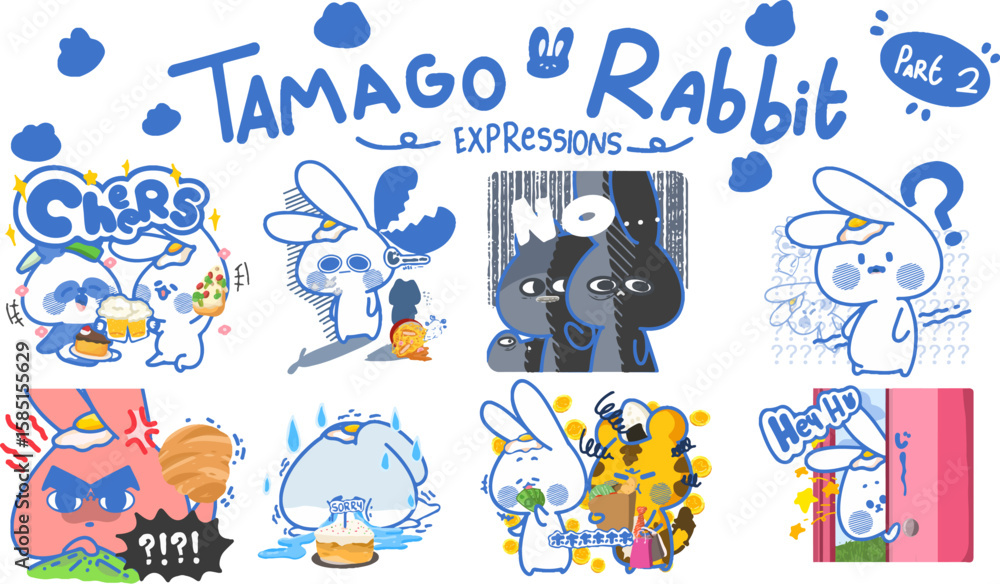 Naklejka premium Tamago rabbit 2.eps