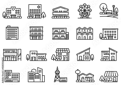 住宅・建築アイコン07　Housing & Architecture icons