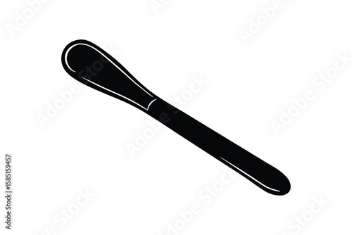 Silhouette art illustration of a tongue depressor.eps