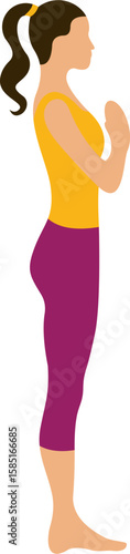Yoga Poses Women Illustration