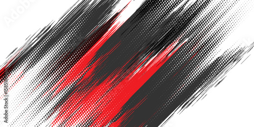 black red dragon decal brush fire volcano lava sakura Asia Japan anime style illustration sporty background banner,