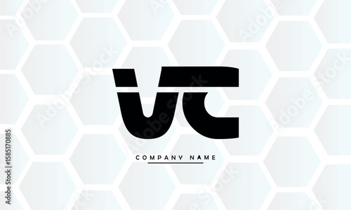 VC, CV, V, C Abstract Letters Logo Monogram