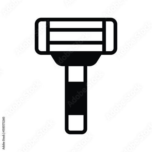 Easy to edit glyph icon of safety shaving razor