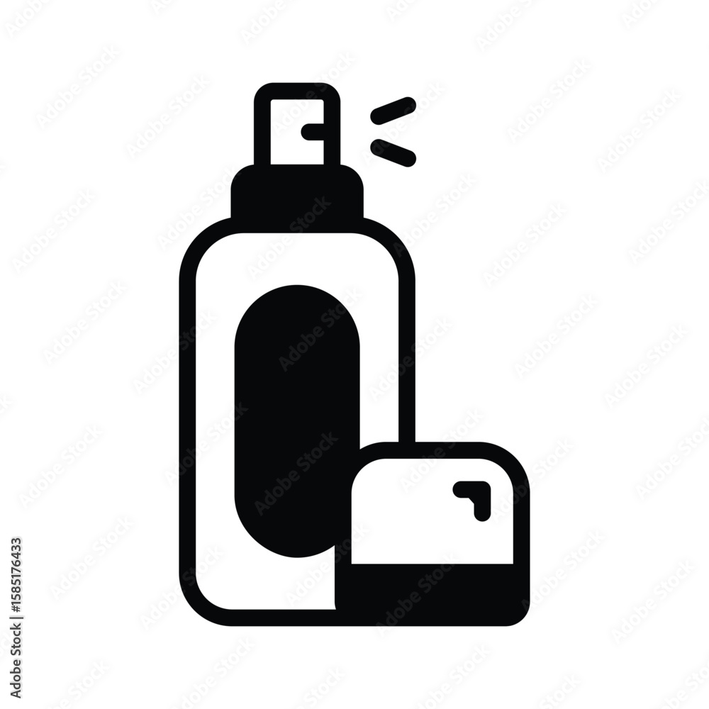 Get this glyph style icon of cool face mist Get this glyph style icon of cool face mist