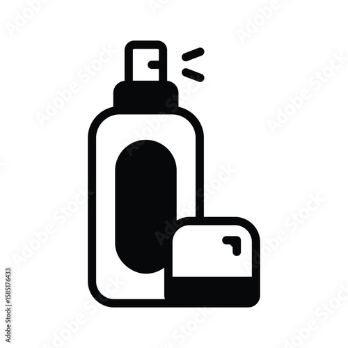 Get this glyph style icon of cool face mist