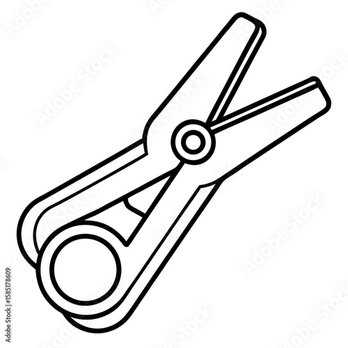 Industrial Clamp Icon in Clean Line Style