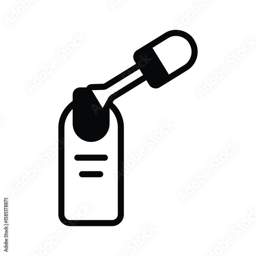 Premium glyph icon showing manicure nail polish