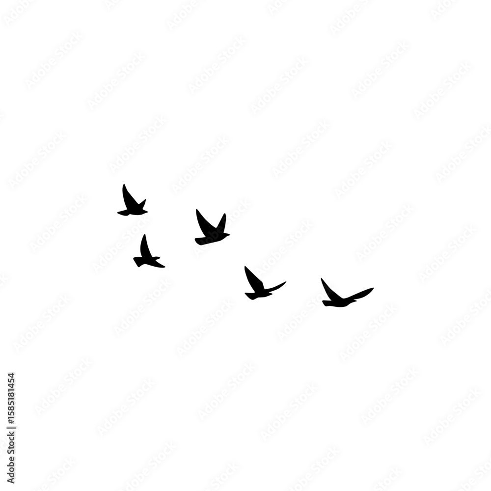 flock of flying birds.vector illustration flock of flying birds.vector illustration