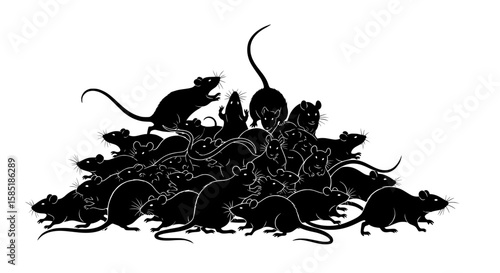 lots of rats vector illustration