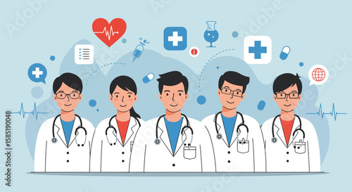 Medical Team In Hospital Room