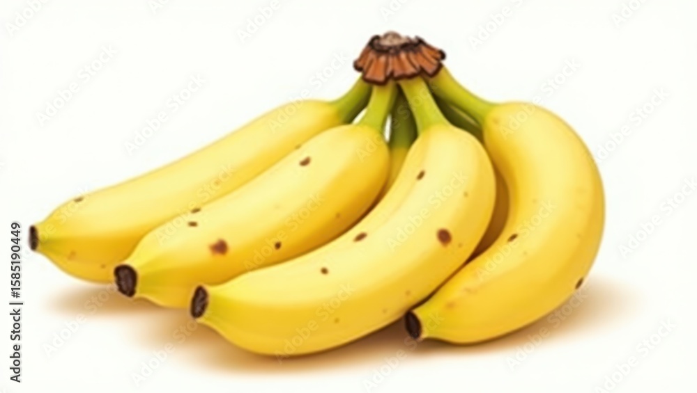 Bunch of ripe bananas on a white background. Bunch of ripe bananas on a white background.