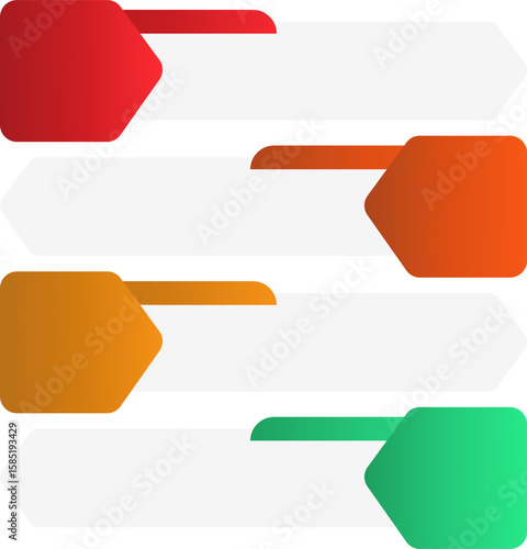 Infographic Steps Colorful