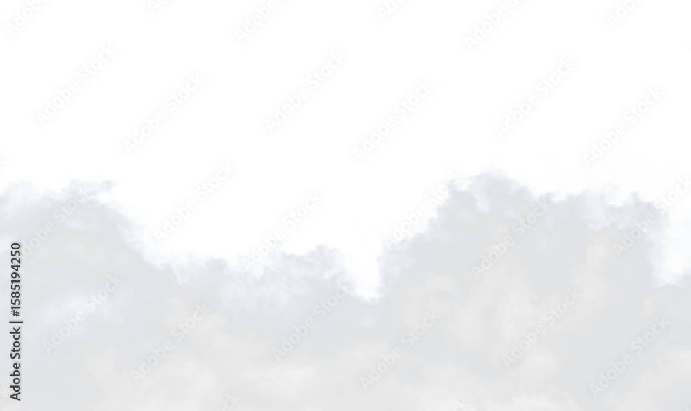 Fototapeta premium white cloud fluffy, fog or mistry for overlay and design. isolated on transparent background. PNG file